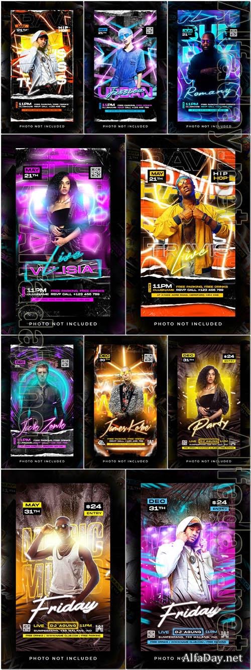 Flyer social media post, psd banner set vol 212 