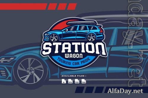 Station Wagon Car Automotive Transportation Logo