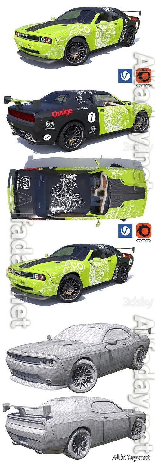 Dodge Challenger Racing - 3d model