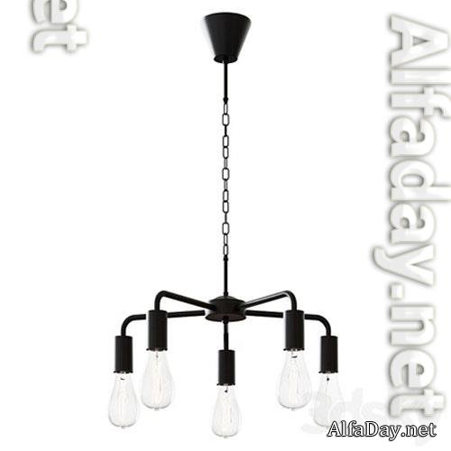 Chandelier VITALUCE Edwin 5xE27 max. 60W # 80319410 - 3d model
