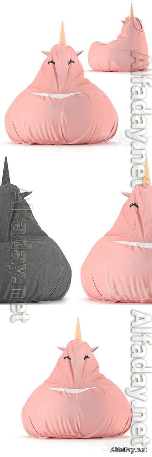 Chair Bag Unicorn - 3d model
